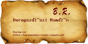 Beregszászi Román névjegykártya